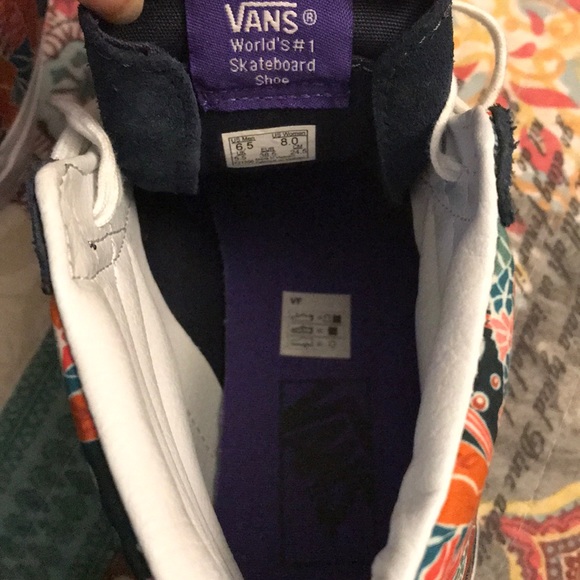 Blue Hightop Vans w/ Aquatic Design - Picture 4 of 4